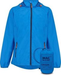 Mac in a Sac - Płaszcz przeciwdeszczowy - Ocean Blue. Niebieskie płaszcze Mac In A Sac, l, bez wzorów, z materiału, bez kaptura. Za 306.00 zł.
