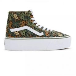 Buty do chodzenia damskie Vans Ua Sk8-hi Tapered Stackform. Zielone trampki Vans, bez wzorów, z materiału, bez zapięcia. Za 603.00 zł.