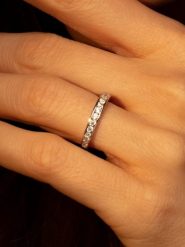 OR ÉCLAT Złoty pierścionek "Engagement" z cyrkoniami rozmiar: 54. Szare pierścionki OR ÉCLAT, z cyrkonią, złote. Za 1,240.14 zł.