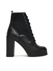 Aldo Botki Rebellious 13875053 Czarny. Czarne botki Aldo, bez wzorów, ze skóry, bez obcasa, na słupku, bez zapięcia. Za 619.99 zł.