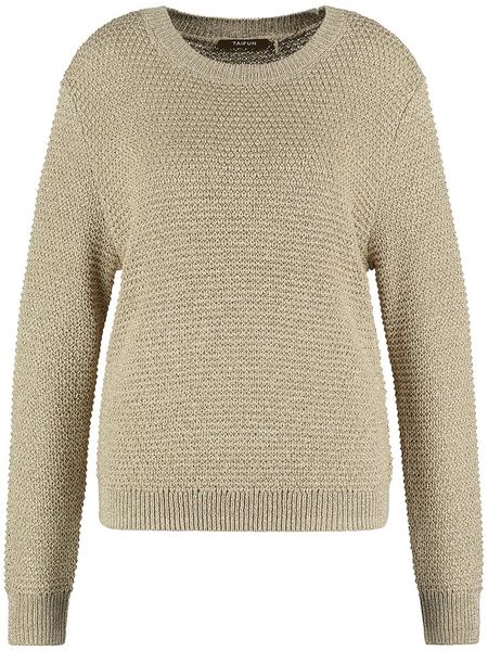 TAIFUN Sweter w kolorze beżowym rozmiar: 46. Brązowe swetry Taifun, bez wzorów, bez ramiączek. Za 165.71 zł.