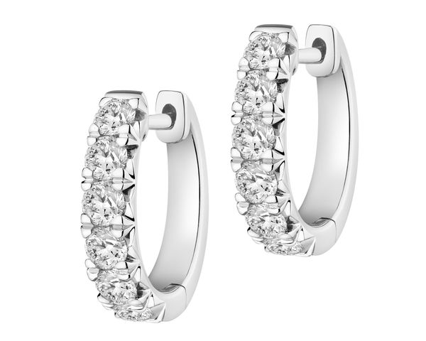 Kolczyki z białego złota z brylantami - koła - 1,50 ct - próba 585. Białe kolczyki Apart, z brylantem, złote. Za 17,990.00 zł.