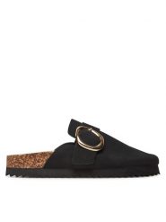 DeeZee Klapki T0613-61 Czarny. Czarne klapki DeeZee, bez wzorów, z materiału, bez obcasa. Za 119.99 zł.