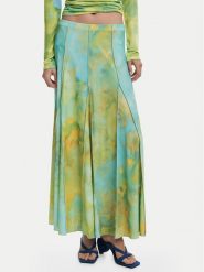 Desigual Spódnica maxi Desvanecer 25WWFK06 Zielony Regular Fit. Zielone spódnice Desigual, xs, bez wzorów, z syntetyku, maxi. Za 429.99 zł.