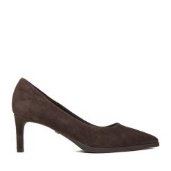 Szpilki GINO ROSSI. Brązowe szpilki Gino Rossi, bez wzorów, bez obcasa, na szpilce, bez zapięcia. Za 349.99 zł.