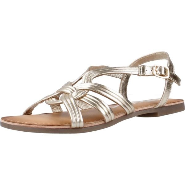 Sandały GIOSEPPO GOLAJ Złoty. Żółte sandały Gioseppo, bez wzorów, ze skóry, bez obcasa, bez zapięcia. Za 139.99 zł.