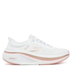 Buty do biegania Skechers. Białe obuwie sportowe Skechers, bez zapięcia, do biegania. Za 339.99 zł.