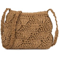 Torba Damska Na Lato Boho Pleciona Słomiana Na Ramię Brązowa Tor-Pb-47. Brązowe torby na ramię bez wzorów, boho, na ramię, bez dodatków. Za 59.99 zł.