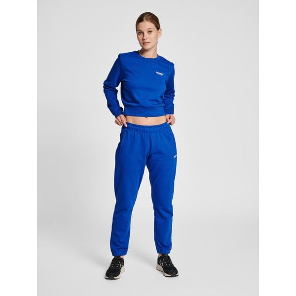 Damska krótka bluza Hummel LGC Shai. Niebieskie bluzy Hummel, xs, bez wzorów, z bawełny, bez kaptura. Za 199.05 zł.