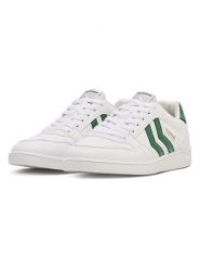 Hummel Sneakersy "Handball Perfekt" w kolorze biało-zielonym rozmiar: 38. Białe trampki Hummel, bez wzorów, z materiału, bez zapięcia. Za 164.02 zł.