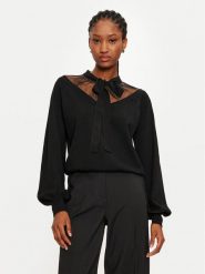 TWINSET Sweter 242TP3021 Czarny Relaxed Fit. Czarne swetry Twinset, l, bez wzorów, z wiskozy, bez ramiączek. Za 899.99 zł.