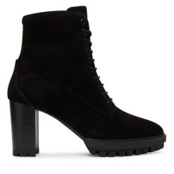 Botki HÖGL. Czarne botki Högl, bez wzorów, bez obcasa, na słupku, bez zapięcia. Za 899.99 zł.