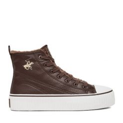 Trampki Beverly Hills Polo Club. Brązowe trampki Beverly Hills Polo Club, bez wzorów, bez zapięcia. Za 179.99 zł.