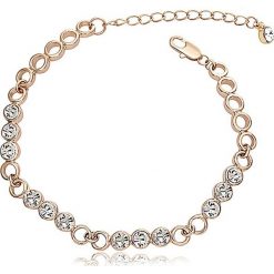 Pozłacana bransoletka z kryształkami Swarovski. Żółte bransoletki Metropolitan, Smithfield, Crystal Deluxe & Co., z kryształem, pozłacane. W wyprzedaży za 34.95 zł.