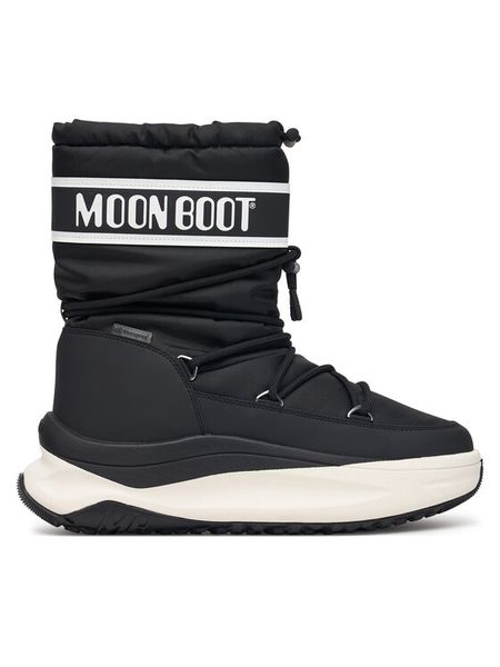 Moon Boot Śniegowce 80D2490010 Czarny. Czarne trapery i śniegowce Moon Boot, ze skóry. Za 989.99 zł.