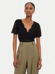Morgan Body 242-DRIA Czarny Slim Fit. Czarne body Morgan, m, bez wzorów, z wiskozy. Za 213.82 zł.