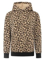 Zwillingsherz Bluza "Black Leo" w kolorze beżowym rozmiar: L. Brązowe bluzy Zwillingsherz, l, bez wzorów, z kapturem. Za 184.89 zł.