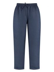 Gerry Weber Lniane spodnie w kolorze granatowym rozmiar: 46. Niebieskie spodnie materiałowe Gerry Weber, na co dzień, bez wzorów, ze lnu. Za 180.06 zł.