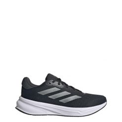 Buty Response. Czarne obuwie sportowe Adidas, z materiału, bez zapięcia, do biegania. Za 297.90 zł.