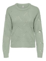 ONLY Sweter w kolorze miętowym rozmiar: XS. Zielone swetry Only, xs, bez wzorów, ze splotem, bez ramiączek. Za 88.23 zł.