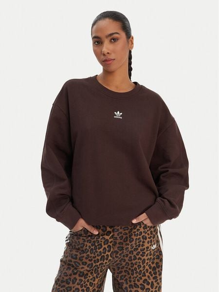 Adidas Bluza Essentials KD9120 Brązowy Oversize. Brązowe bluzy Adidas, xl, bez wzorów, z bawełny, bez kaptura. Za 239.99 zł.