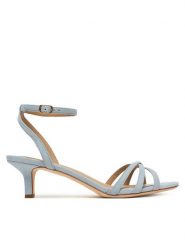 LAUREN RALPH LAUREN Sandały 802P06395004 Niebieski jasny. Niebieskie sandały Lauren Ralph Lauren, bez wzorów, ze skóry, bez obcasa, na szpilce, bez zapięcia. Za 729.99 zł.