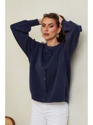 So Cachemire Kardigan "Hatvan" w kolorze granatowym rozmiar: XL. Niebieskie kardigany So Cachemire, xl, bez wzorów, z kaszmiru. Za 152.99 zł.