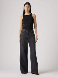 Levi's Dżinsy - Wide leg - w kolorze antracytowym rozmiar: W24/L31. Czarne jeansy Levi's®, l, z aplikacjami, z podwyższonym stanem. Za 174.95 zł.