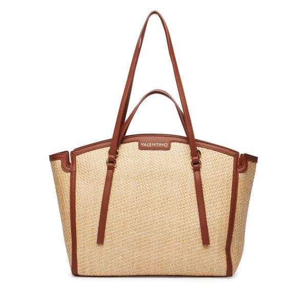 Torebka Valentino. Brązowe shopper Valentino, bez wzorów, bez dodatków. Za 522.99 zł.