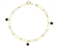 Złota bransoletka z cyrkoniami - paper clip. Żółte bransoletki Apart, z cyrkonią, złote. Za 1,739.00 zł.