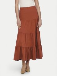 ONLY Spódnica trapezowa May 15226994 Brązowy Regular Fit. Brązowe spódnice Only, xs, bez wzorów, z bawełny, trapezowe. Za 79.99 zł.