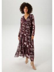 Aniston Sukienka w kolorze bordowym rozmiar: 42. Czerwone sukienki Aniston, bez wzorów, bez kołnierzyka, bez ramiączek, maxi. Za 104.99 zł.