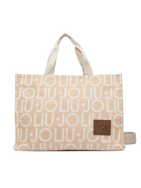 Liu Jo Torebka 2F6037 T2742 Beżowy. Brązowe shopper Liu Jo, bez wzorów, z materiału, bez dodatków. Za 469.99 zł.