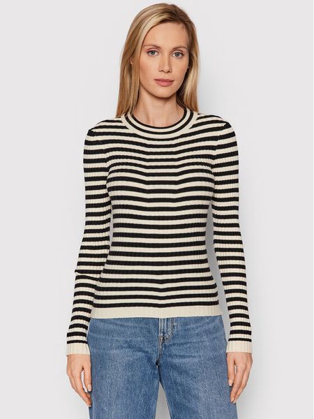 Pieces Sweter Crista 17115047 Beżowy Slim Fit. Brązowe swetry Pieces, m, bez wzorów, z wiskozy, bez ramiączek. Za 59.99 zł.