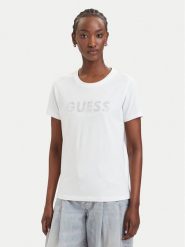 Guess T-Shirt W6GI15 K3035 Biały Regular Fit. Białe t-shirty Guess, m, z aplikacjami, z bawełny, bez kołnierzyka, bez ramiączek. Za 154.99 zł.