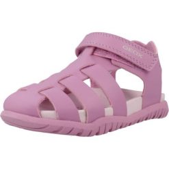 Sandały GEOX B SANDAL FUSBETTO GI Rose. Czerwone sandały Geox, bez wzorów, z syntetyku, sportowe, bez obcasa, bez zapięcia. Za 176.99 zł.