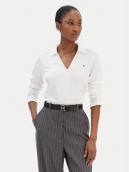 Tommy Hilfiger Bluzka Modern Cody WW0WW47850 Biały Slim Fit. Białe bluzki TOMMY HILFIGER, xxl, bez wzorów, z bawełny, bez kołnierzyka, bez ramiączek. Za 349.99 zł.