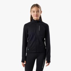 Bluza polarowa treningowa junior Swedemount Ultra Light Full Zip G szybkoschnąca. Czarne bluzy SWEDEMOUNT, bez wzorów, z polaru, bez kaptura. Za 169.99 zł.
