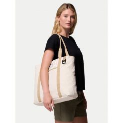 Torebka Columbia. Białe shopper Columbia, bez wzorów, bez dodatków. Za 199.99 zł.