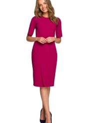 Stylove Sukienka w kolorze różowym rozmiar: S. Różowe sukienki Stylove, na co dzień, s, bez wzorów, bez kołnierzyka, bez ramiączek, midi, proste. Za 198.10 zł.
