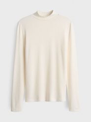 OPUS Koszulka w kolorze kremowym rozmiar: 44. Brązowe bluzki Opus, bez wzorów, bez kołnierzyka, bez ramiączek. Za 86.99 zł.