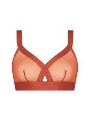 DKNY Biustonosz bezfiszbinowy DK4084 Brązowy. Brązowe biustonosze DKNY, bez wzorów, z syntetyku. Za 259.99 zł.