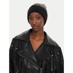 Czapka Calvin Klein. Czarne czapki Calvin Klein, bez wzorów. Za 299.99 zł.