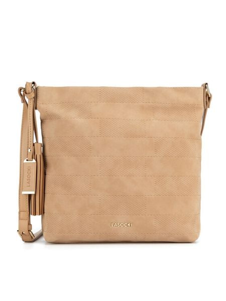 Lasocki Torba LSK-K-042-06 Beżowy. Brązowe torebki klasyczne Lasocki, bez wzorów, z poliesteru, bez dodatków. Za 179.99 zł.