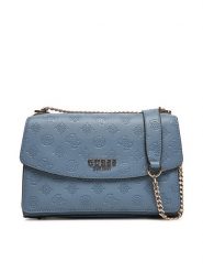 Guess Torebka Phoebe HWPD96 65210 Niebieski. Niebieskie listonoszki Guess, z aplikacjami, ze skóry, bez dodatków. Za 589.99 zł.