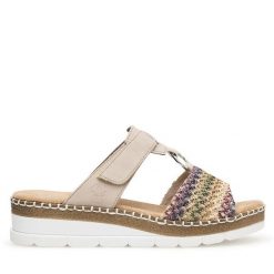 Klapki Rieker. Klapki Rieker, bez wzorów, bez obcasa. Za 299.99 zł.