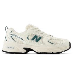 NEW BALANCE 530 GR530CH Sneakersy damskie. Białe obuwie sportowe New Balance, ze skóry, bez zapięcia, do biegania. Za 349.99 zł.