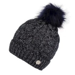 Czapka Damska Lovella Bobble III. Niebieskie czapki Regatta, bez wzorów, z dzianiny. Za 33.99 zł.