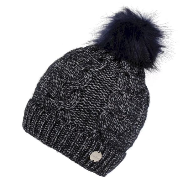 Czapka Damska Lovella Bobble III. Niebieskie czapki Regatta, bez wzorów, z dzianiny. Za 31.99 zł.