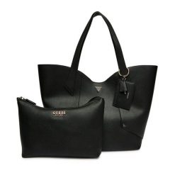 Torebka Guess. Czarne shopper Guess, z aplikacjami, bez dodatków. Za 749.99 zł.